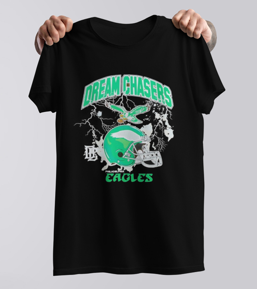 Philadelphia Eagles Dream Chasers Lightning Helmet Football Team Eagle T-Shirt