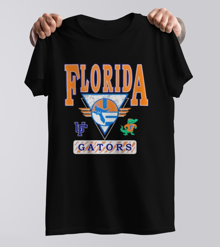 Florida Gators Vintage Retro Triangle LF Gator T-Shirt