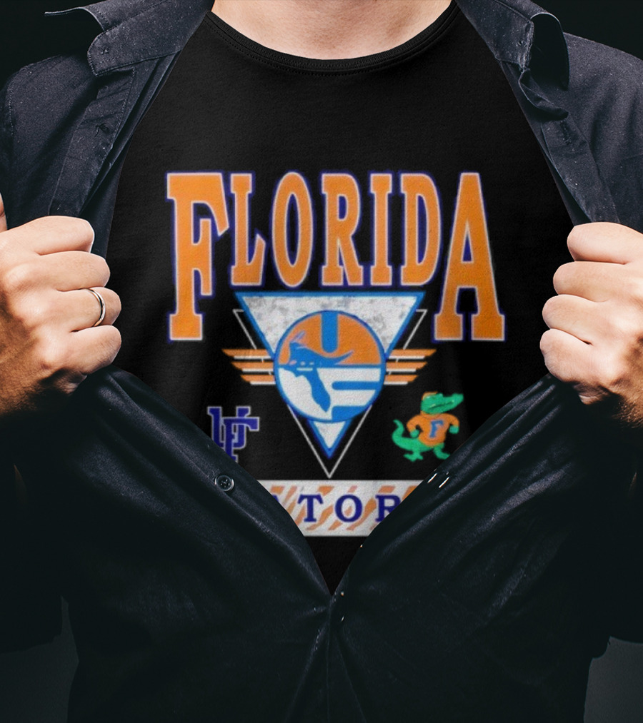 Florida Gators Vintage Retro Triangle LF Gator T-Shirt