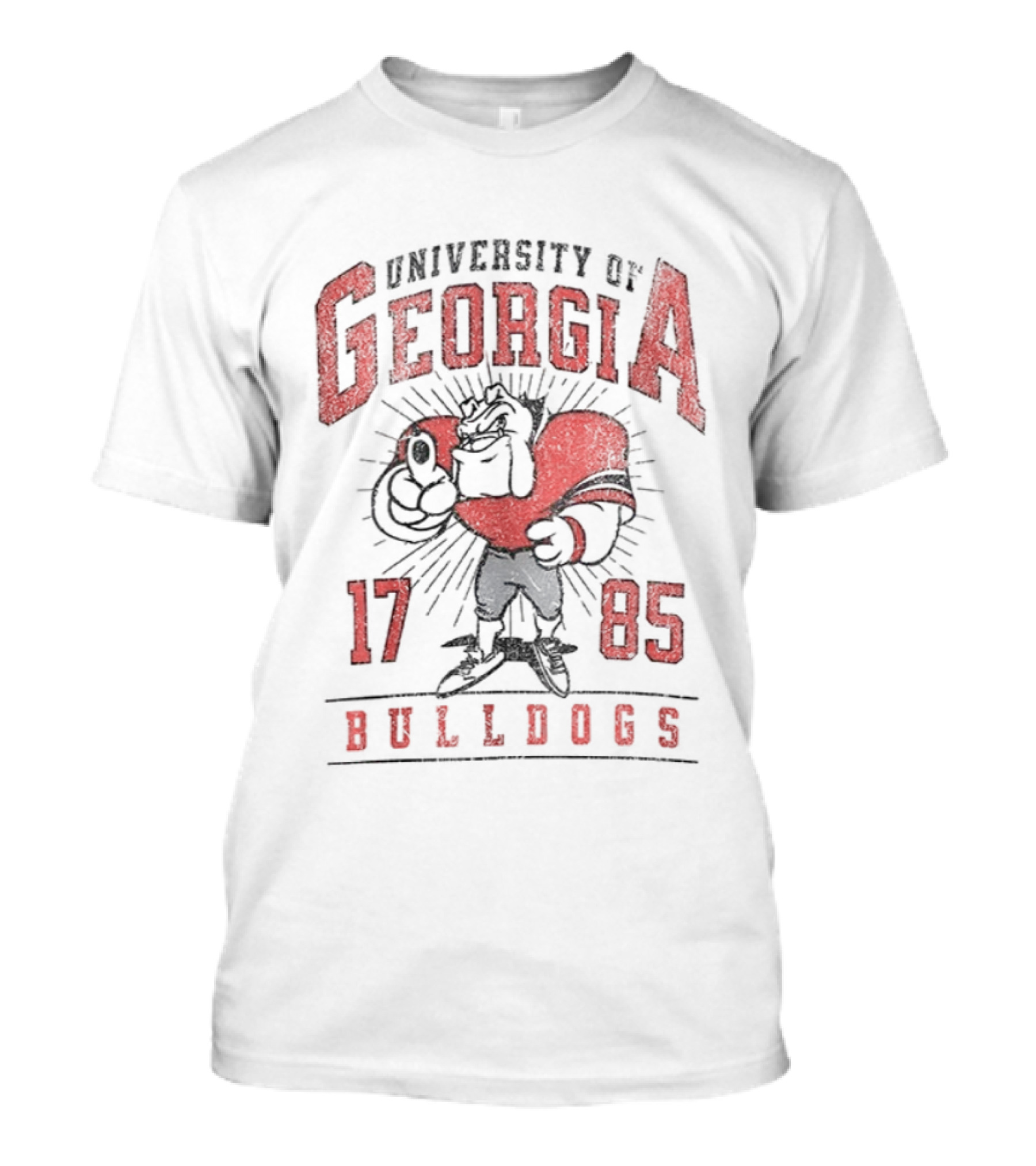 University Of Georgia Bulldogs 1785 Retro Hairy Dawg Football T-Shirt