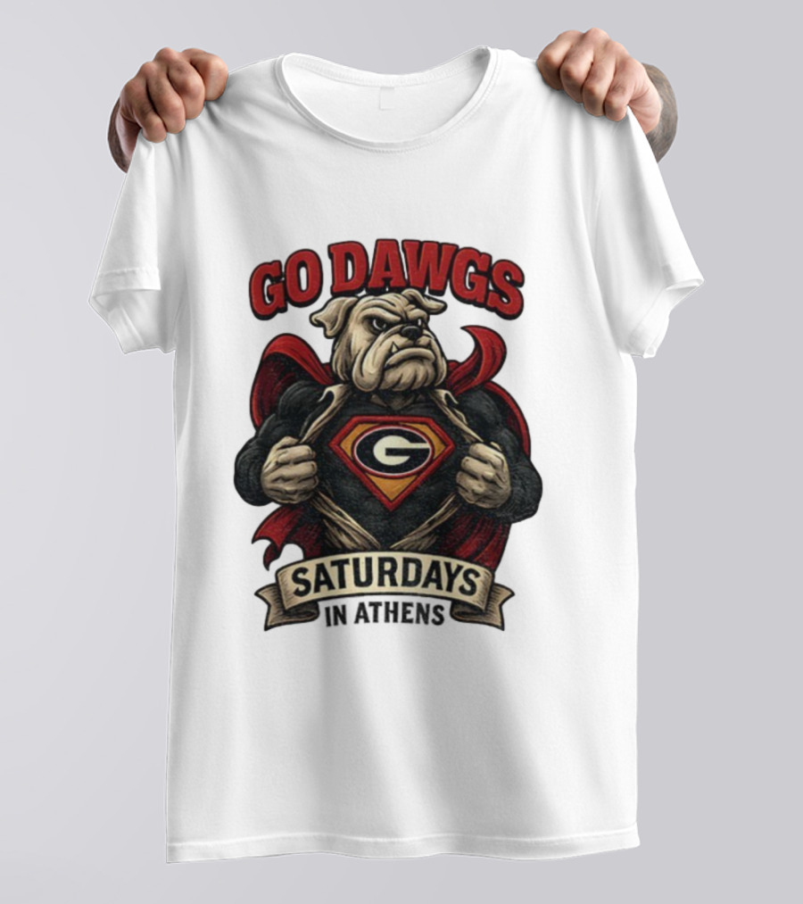 Go Dawgs Super Bulldog G Saturdays In Athens T-Shirt