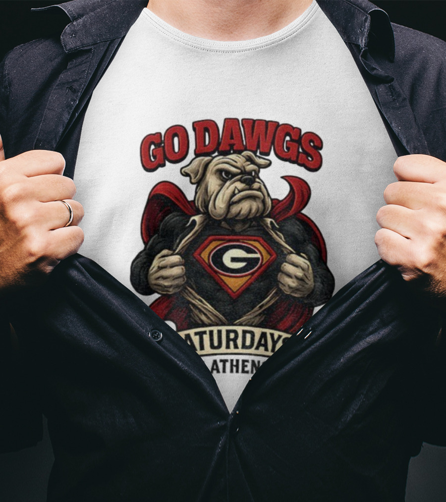 Go Dawgs Super Bulldog G Saturdays In Athens T-Shirt