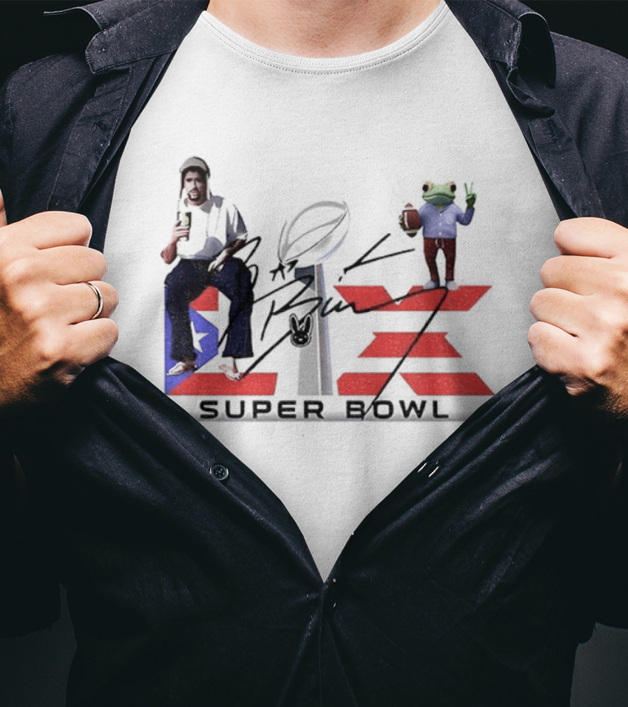 Benito Super Bowl Funny Signature With Frog And Acoustic Guitar T-Shirt