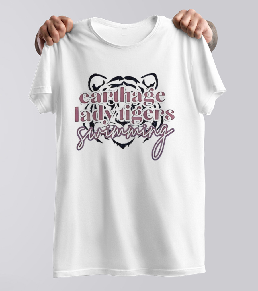 Carthage Lady Tigers Swimming Team Spirit T-Shirt