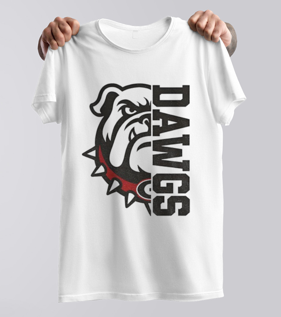 Georgia Bulldogs Dawgs Split Bulldog Graphic T-Shirt