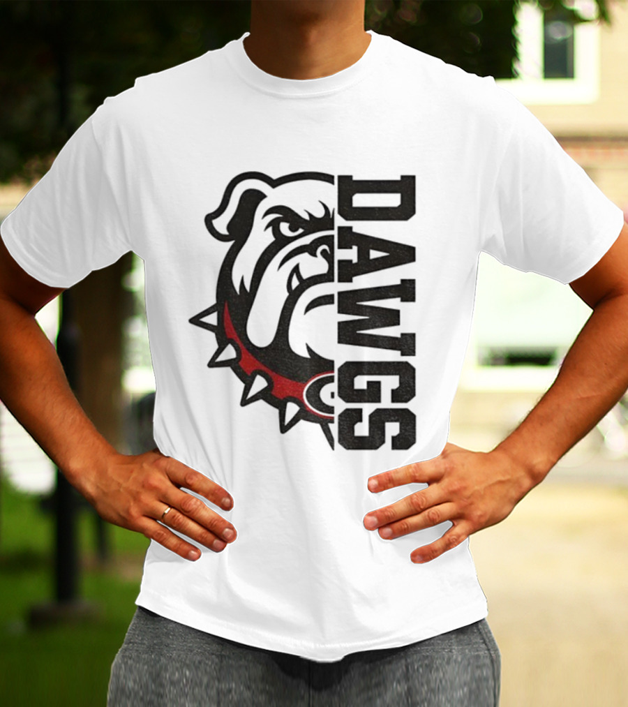 Georgia Bulldogs Dawgs Split Bulldog Graphic T-Shirt