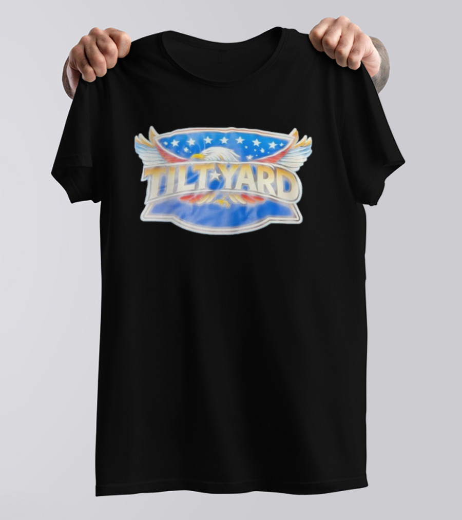 Tilt Yard Eagle Stars Wings Emblem T-Shirt