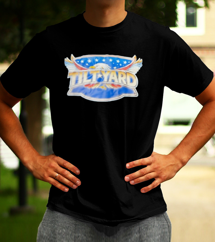 Tilt Yard Eagle Stars Wings Emblem T-Shirt