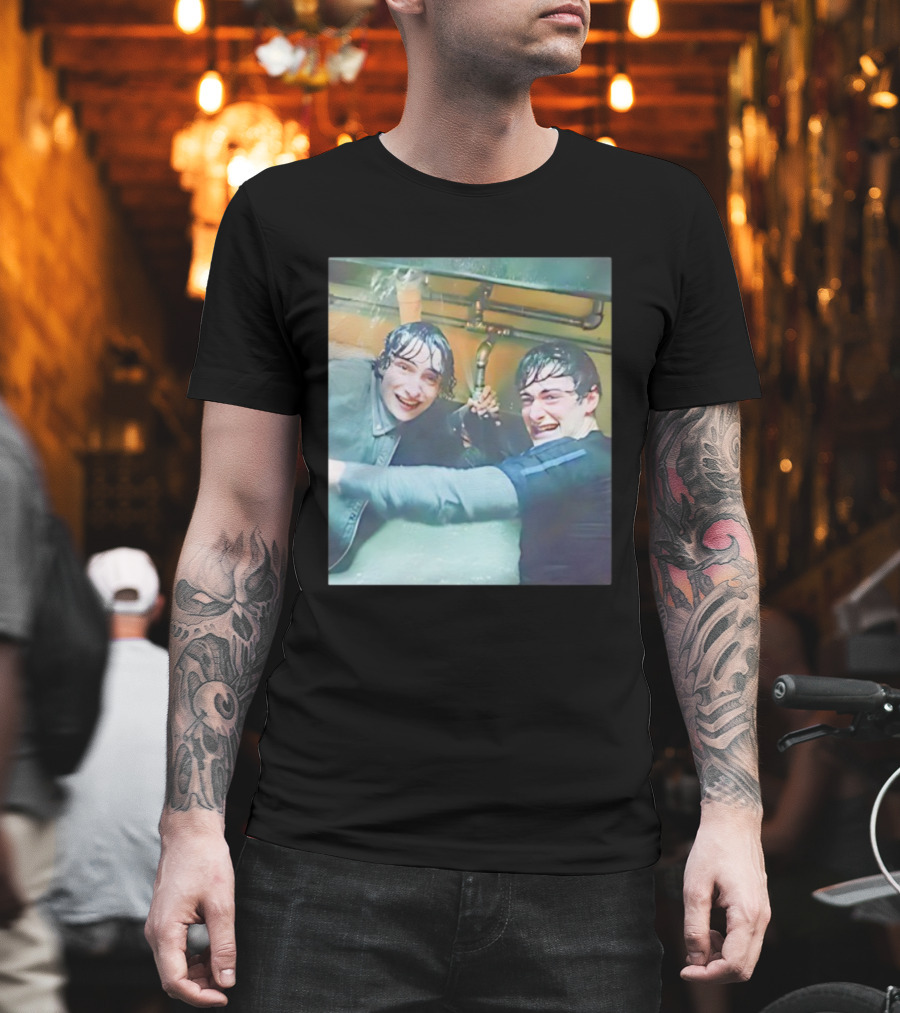 Mr Whatsit Will And Mike Stranger Things Photo Funny Wet Sink Scene T-Shirt