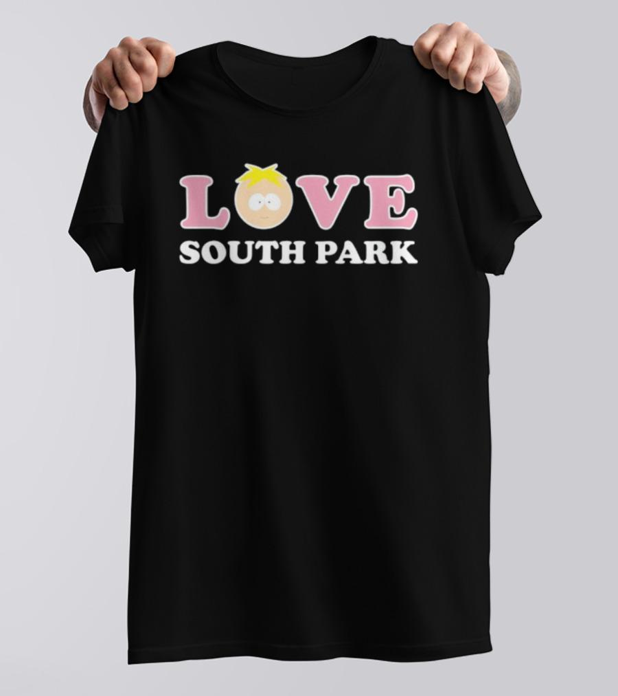 LOVE South Park Butters Head In Letter "O T-Shirt
