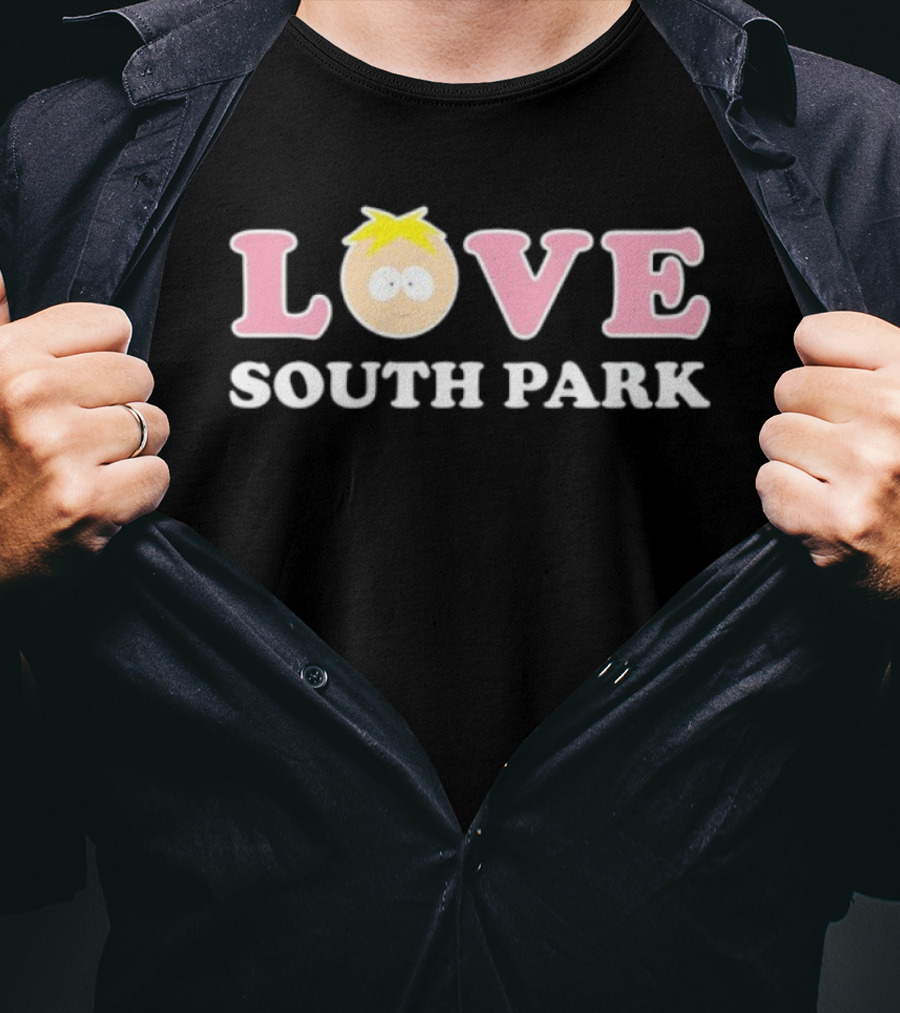 LOVE South Park Butters Head In Letter "O T-Shirt