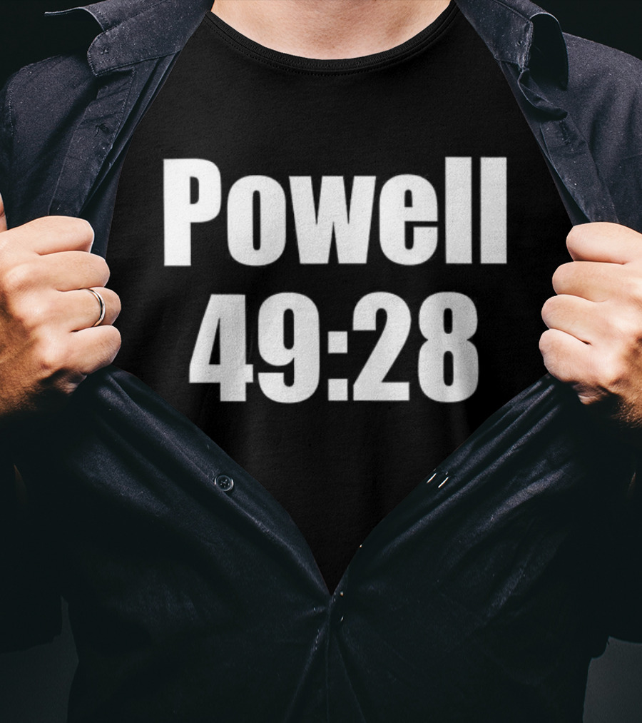 Powell 49:28 Typography Fan Gear T-Shirt