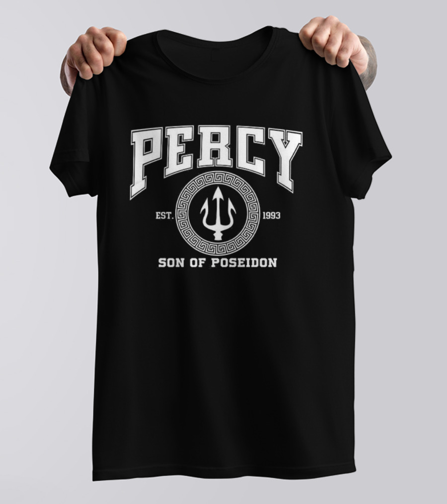 Percy Son Of Poseidon Est 1993 Trident Emblem T-Shirt