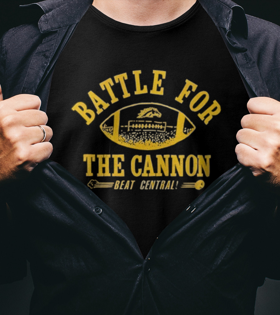 Battle For The Cannon Beat Central Western Michigan Broncos Football T-Shirt