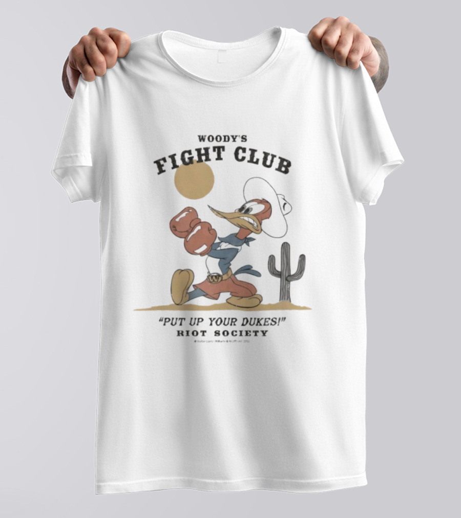 Woody's Fight Club Put Up Your Dukes Riot Society Western T-Shirt