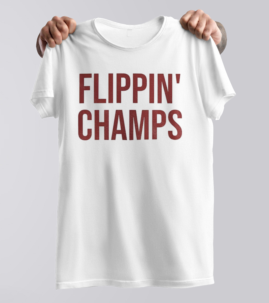Indiana Hoosiers Flippin’ Champs Fernando Mendoza NCAA Football T-Shirt