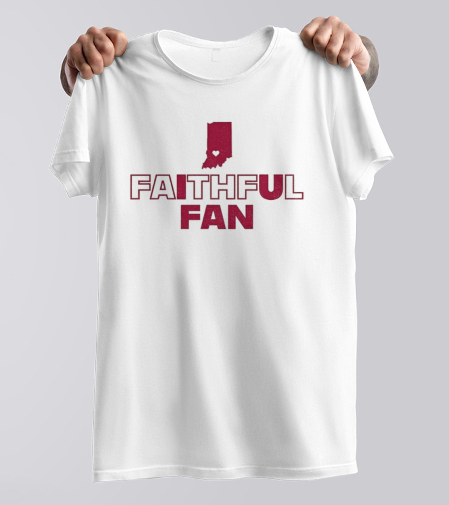 Faithful Fan Crimson Indiana Hoosier Football 2025 T-Shirt