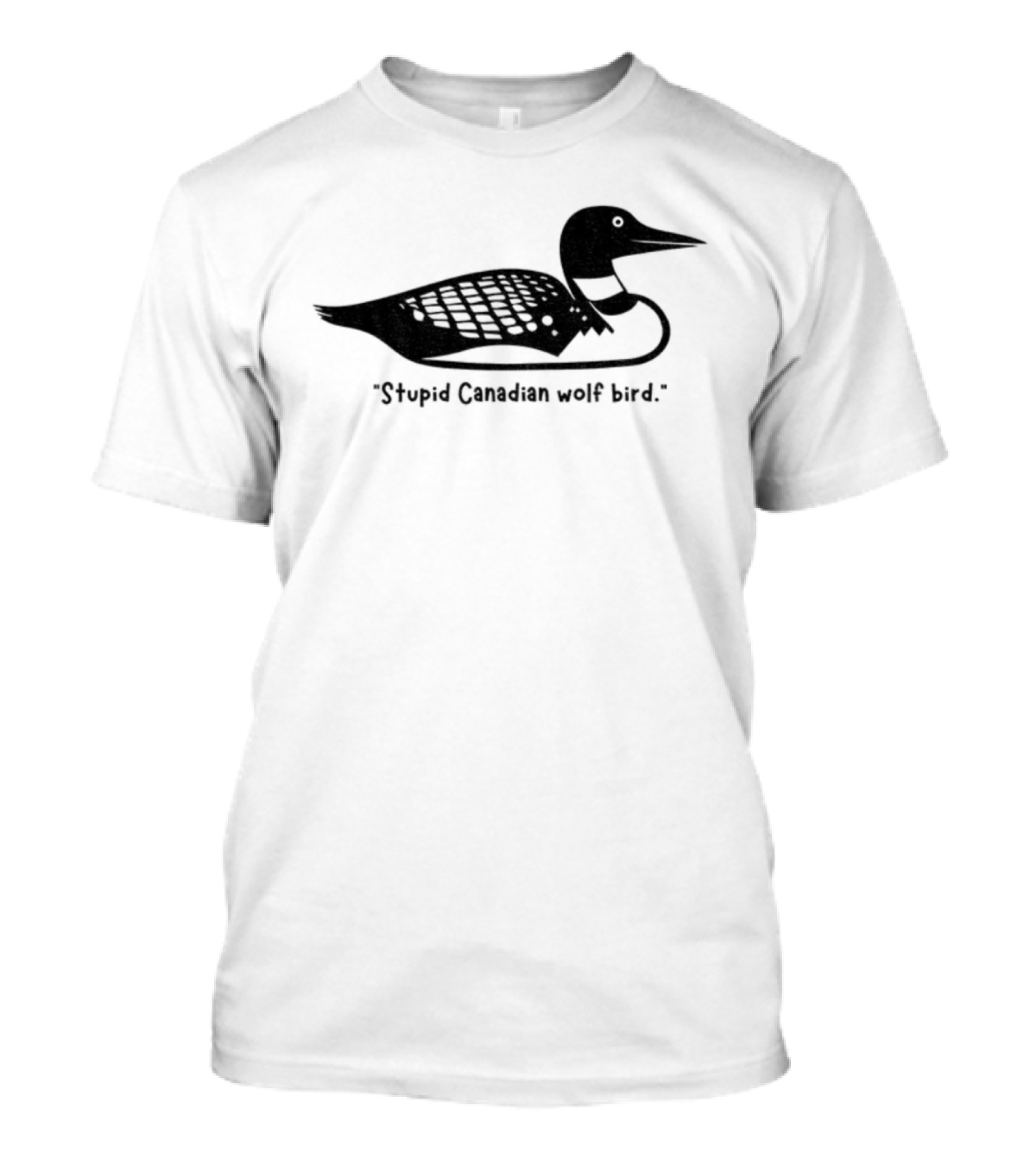 Heated Rivalry Stupid Canadian Wolf Bird Loon T-Shirt