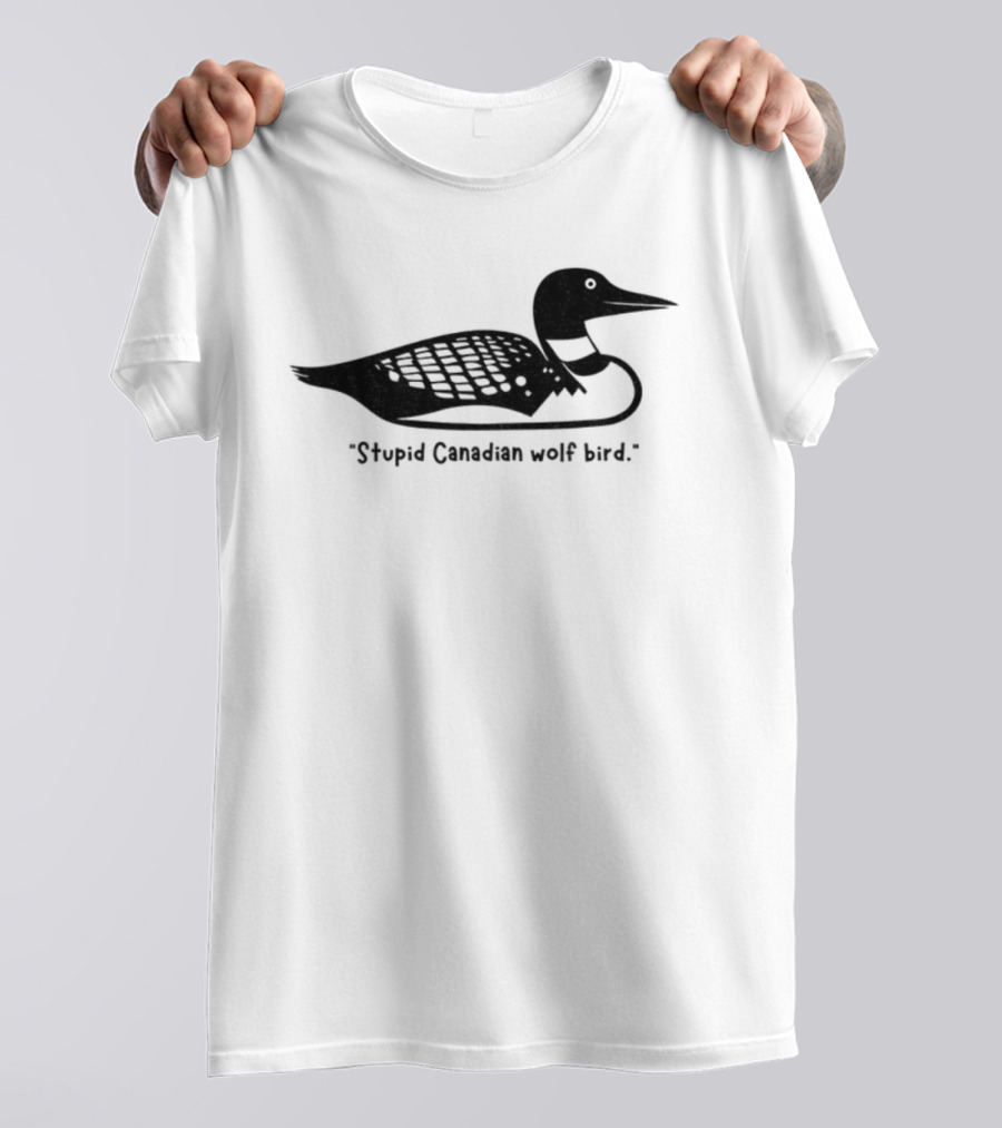 Heated Rivalry Stupid Canadian Wolf Bird Loon T-Shirt