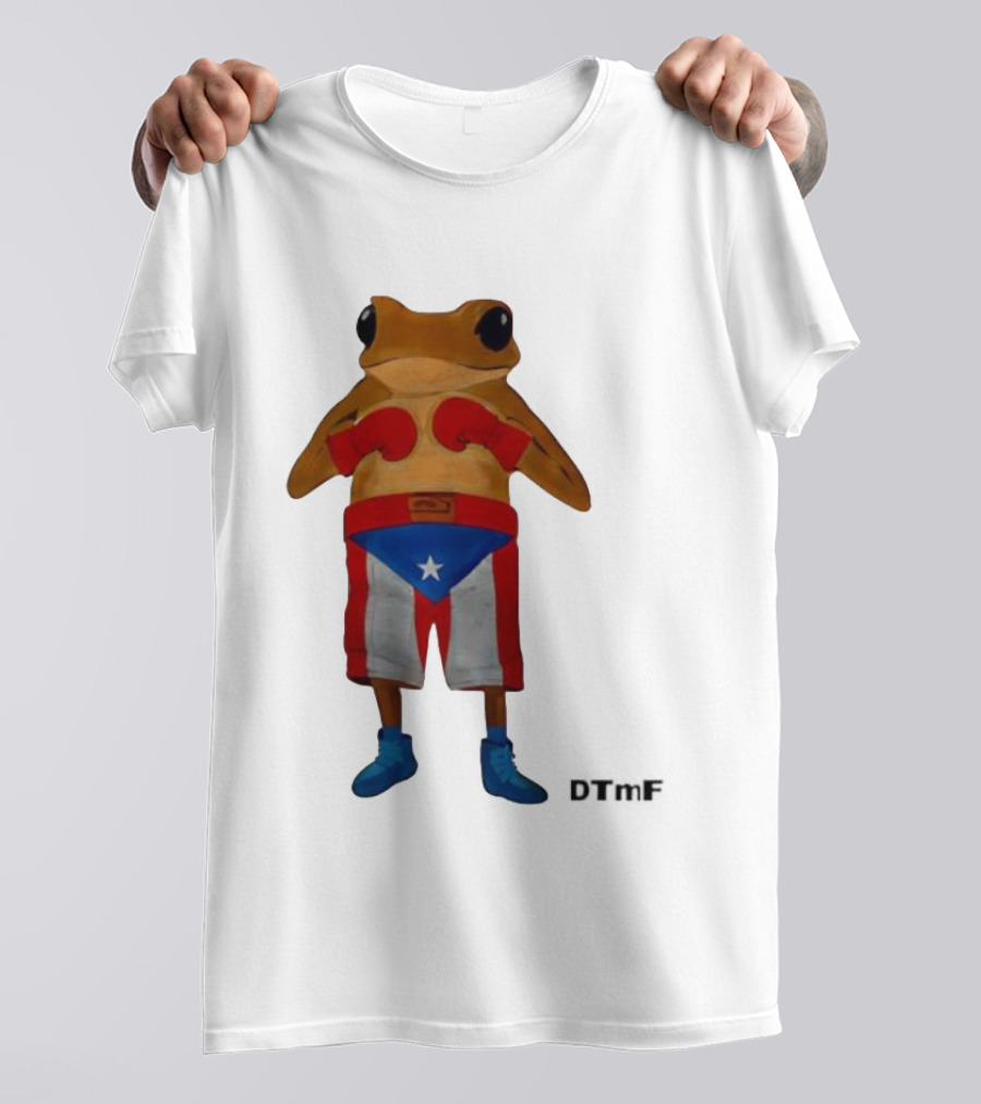 DTMF Concho Boxing Puerto Rican Boxing Frog Bad Bunny's 2025 World Tour T-Shirt