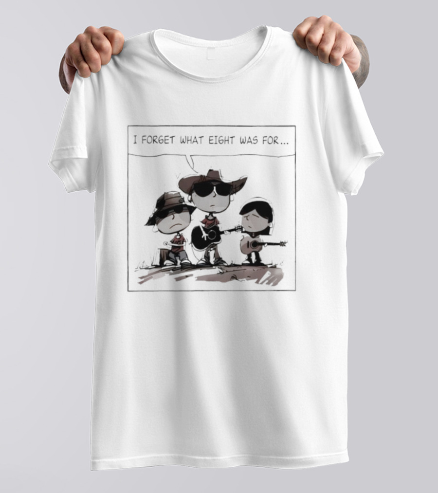 I Forget What Eight Was For Funny Cool Cowboy Band Members Playing Instruments T-Shirt