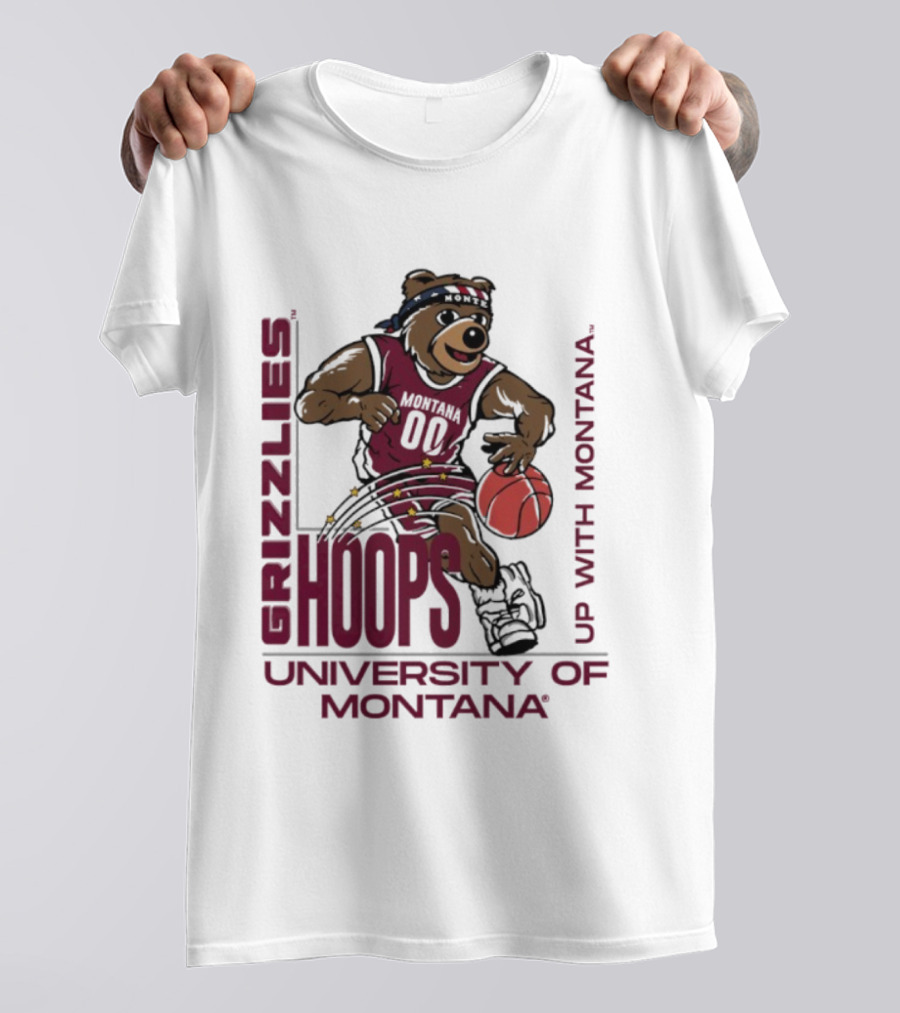 Grizzlies Hoops University Of Montana Basketball Bear Up With Montana T-Shirt