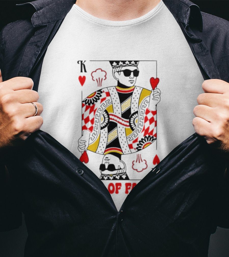 King Of Farts Playing Card Hearts K Graphic Fun Parody T-Shirt