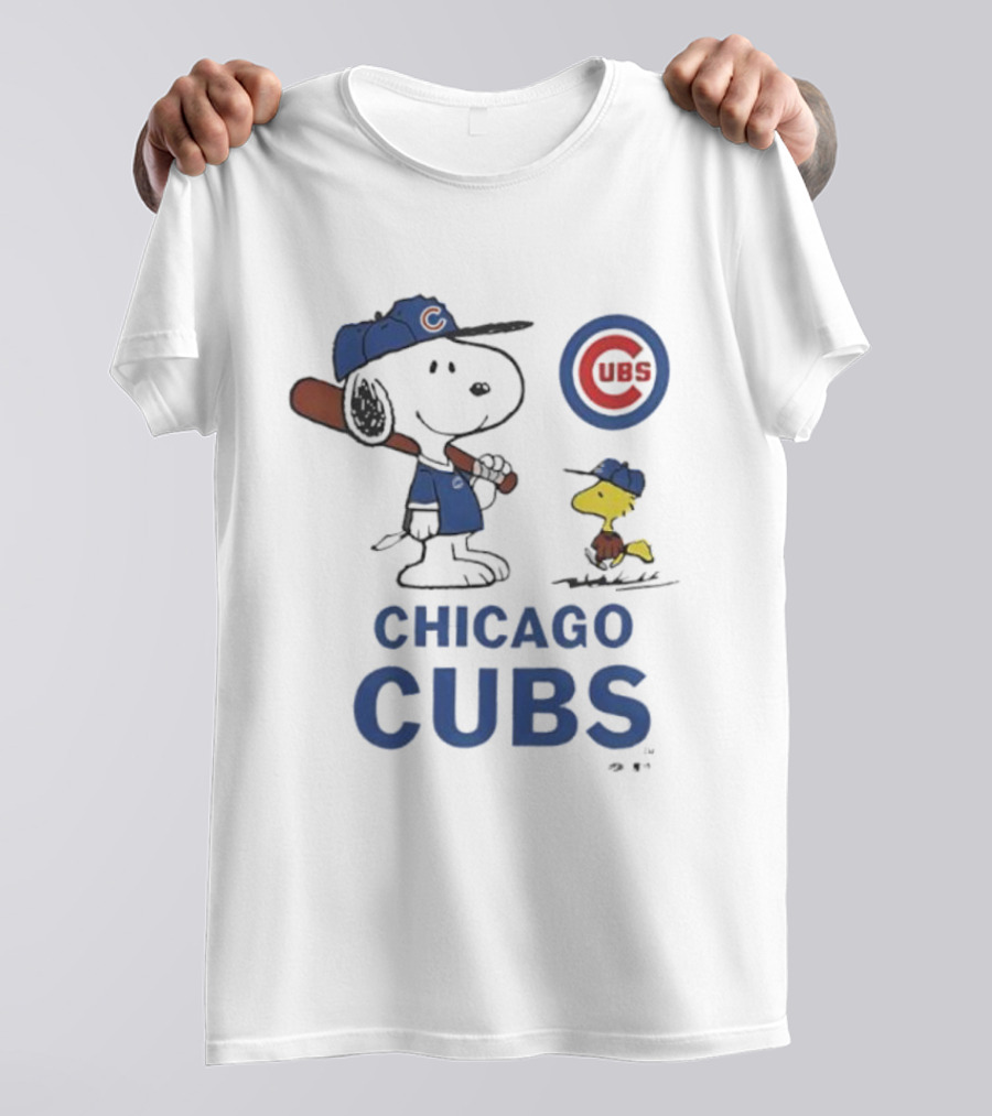 Peanuts Snoopy Woodstock Chicago Cubs Toddler Baseball C Cap T-Shirt