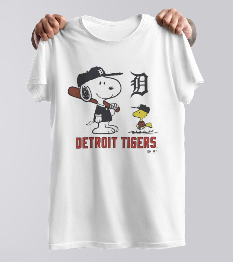 Peanuts Snoopy Woodstock Detroit Tigers Toddler T-Shirt