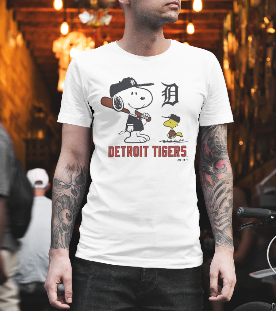 Peanuts Snoopy Woodstock Detroit Tigers Toddler T-Shirt