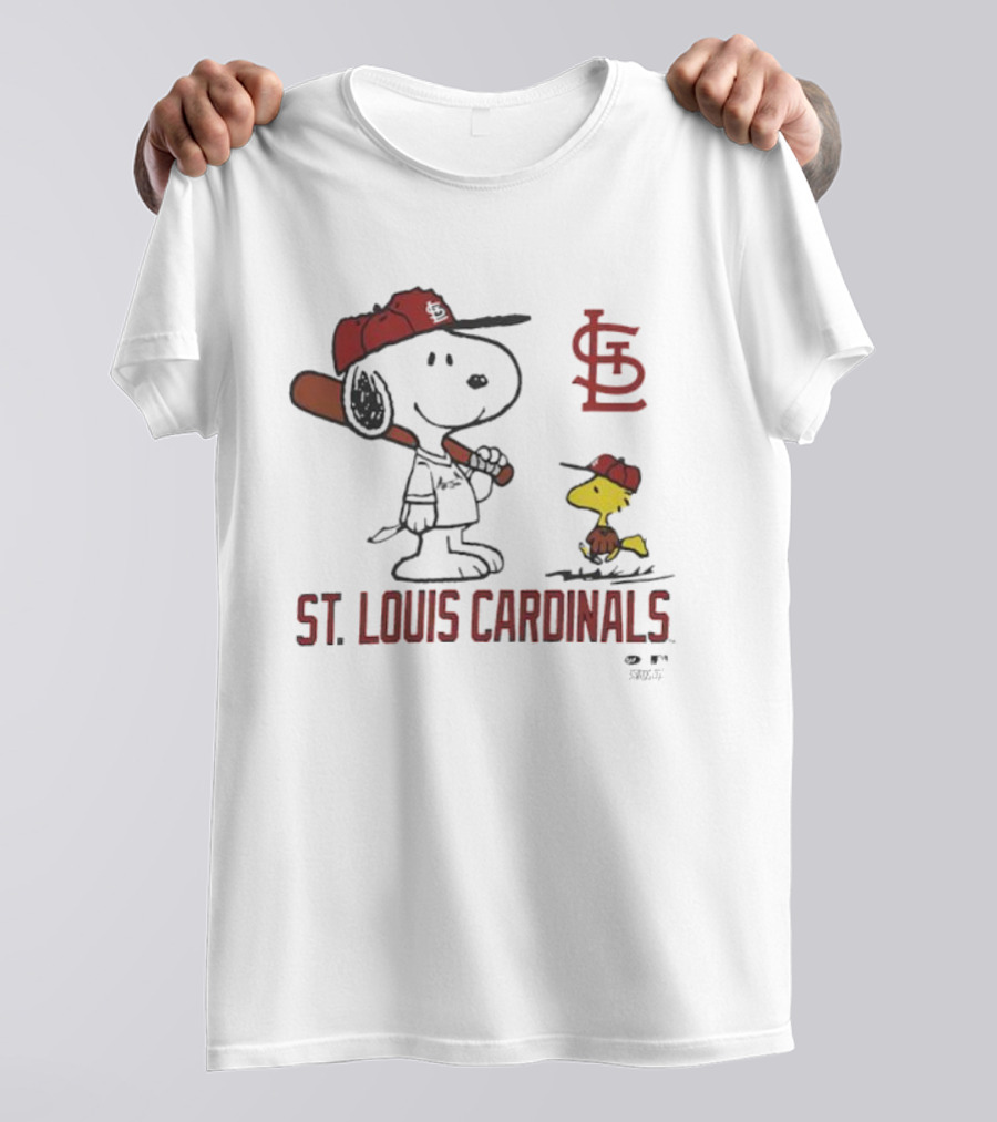 Snoopy Woodstock St. Louis Cardinals Baseball Toddler T-Shirt