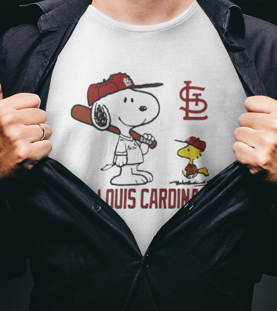 Snoopy Woodstock St. Louis Cardinals Baseball Toddler T-Shirt