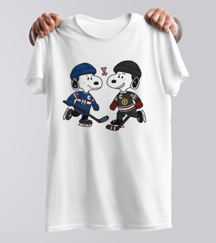 Shane Hollander Ilya Rozanov Snoopy Hockey Rivalry LGBT Hearts T-Shirt