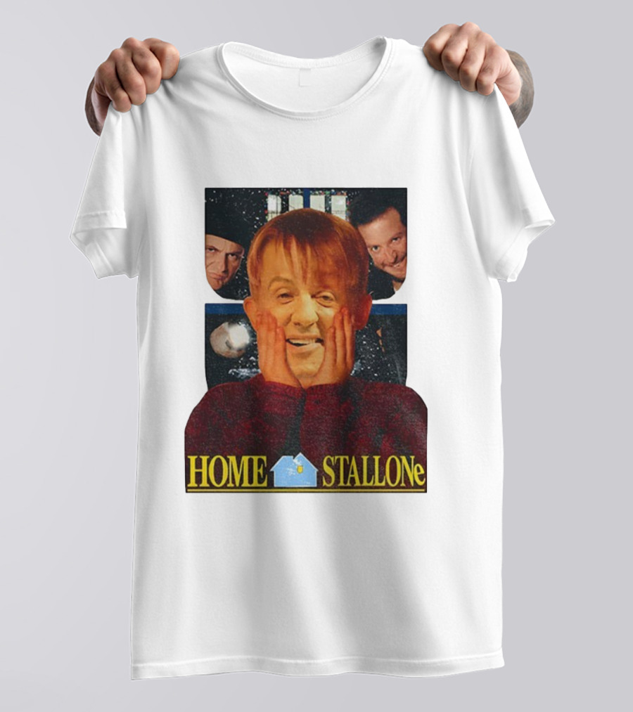 Sylvester Stallone Kevin McCallister Christmas Home STALLONe T-Shirt