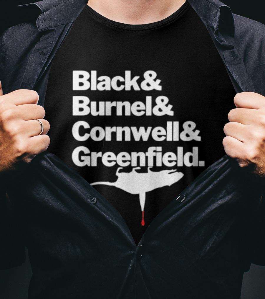 Black Burnel Cornwell Greenfield Rat Icon With Blood Drip T-Shirt