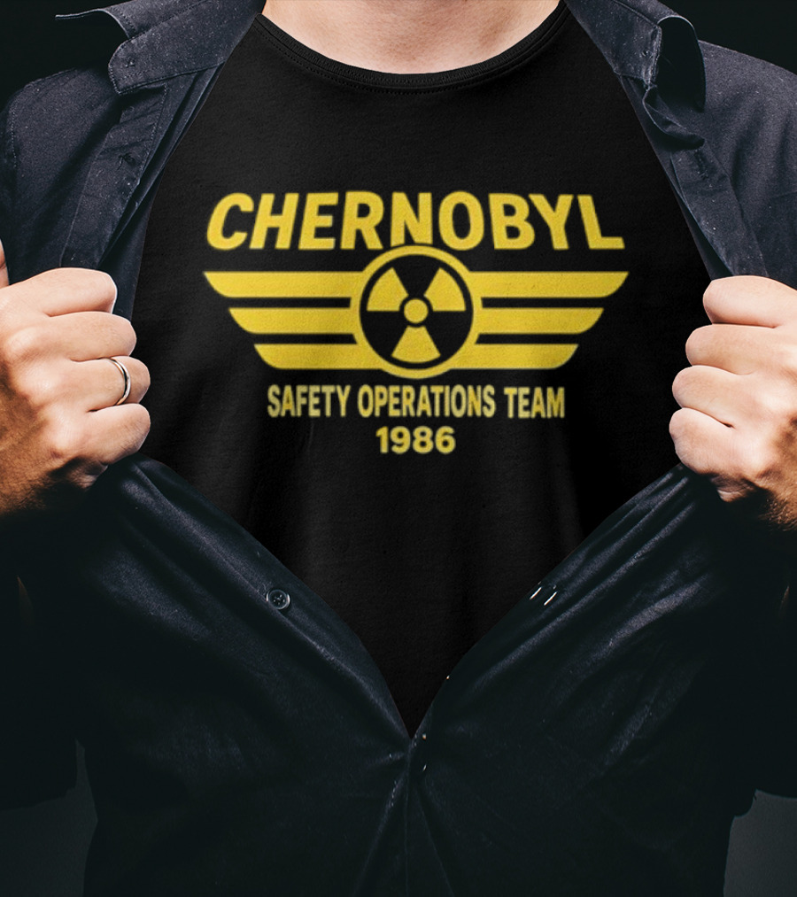 Chernobyl Safety Operations Team 1986 Radioactive Symbol T-Shirt
