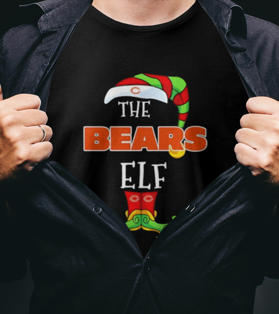 Chicago Bears ELF Christmas Fan Apparel T-Shirt