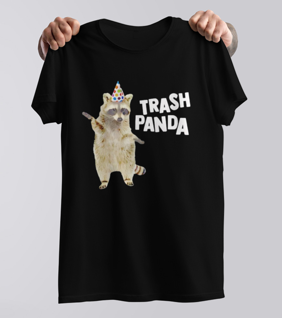 Trash Panda Raccoon Birthday Hat Fun T-Shirt