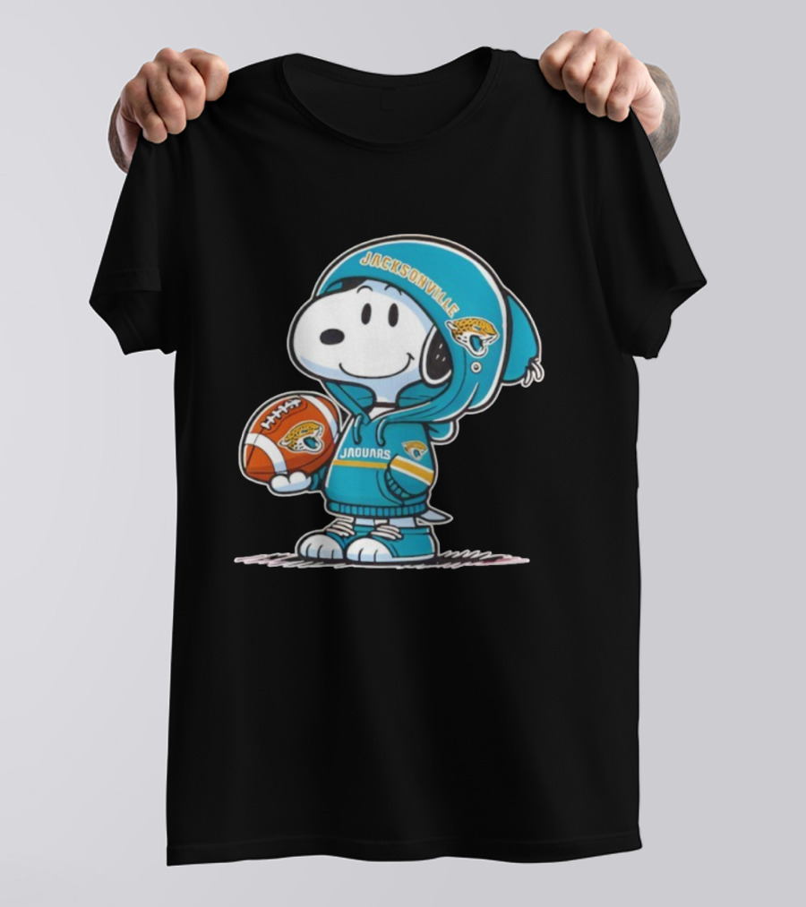 Snoopy Jacksonville Jaguars Football Fan Gear T-Shirt