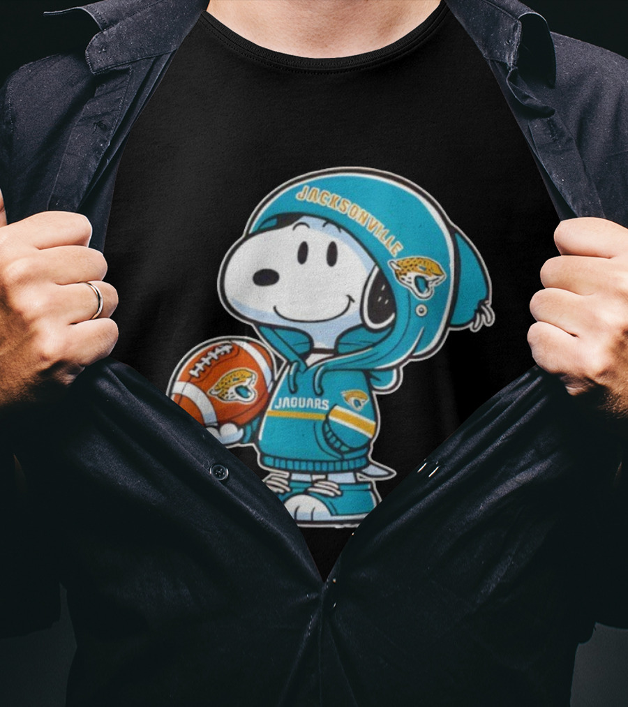 Snoopy Jacksonville Jaguars Football Fan Gear T-Shirt