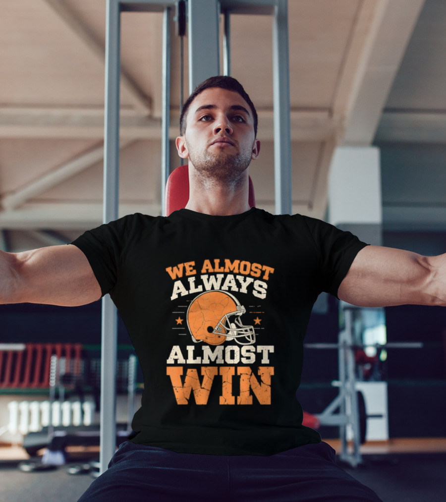 We Almost Always Almost Win Football Retro Helmet Stars T-Shirt
