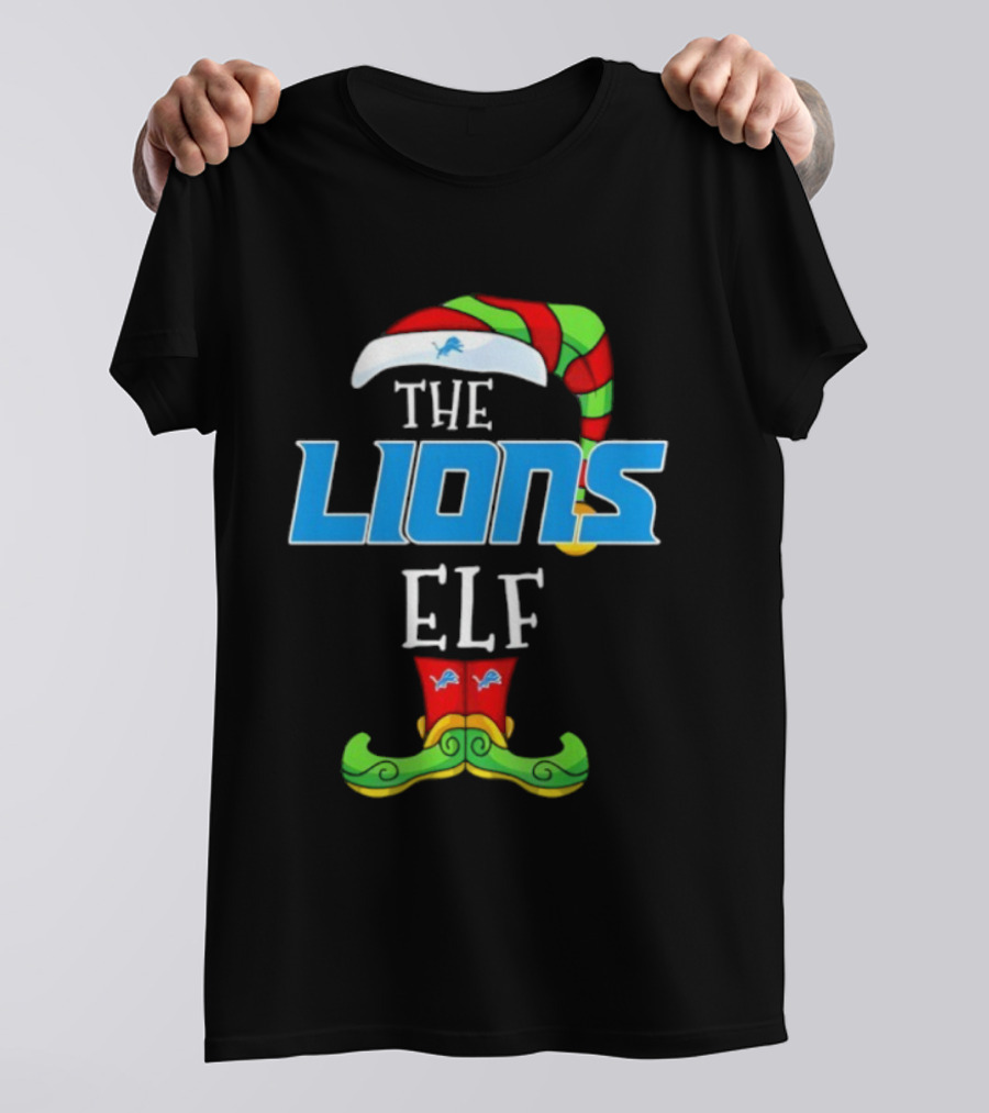 THE LIONS ELF Christmas Detroit Lions T-Shirt