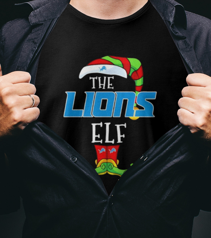 THE LIONS ELF Christmas Detroit Lions T-Shirt