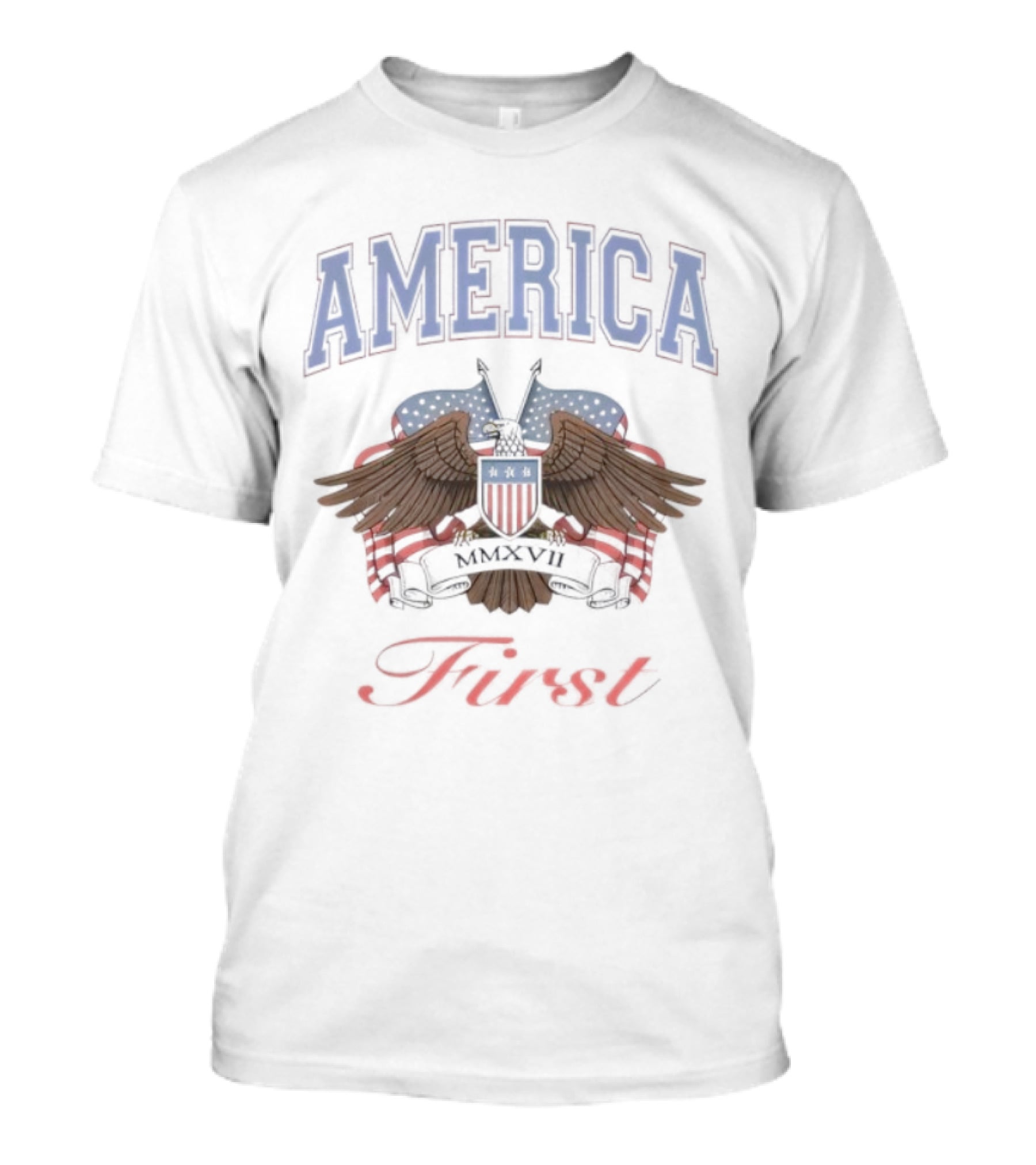 America First Vintage Eagle MAGA Patriotic Design T-Shirt