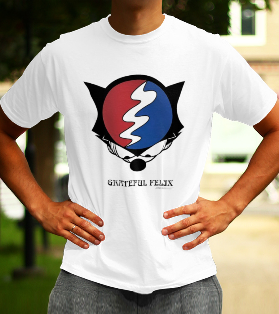 Grateful Dead Felix The Cat Steal Your Face Emblem T-Shirt