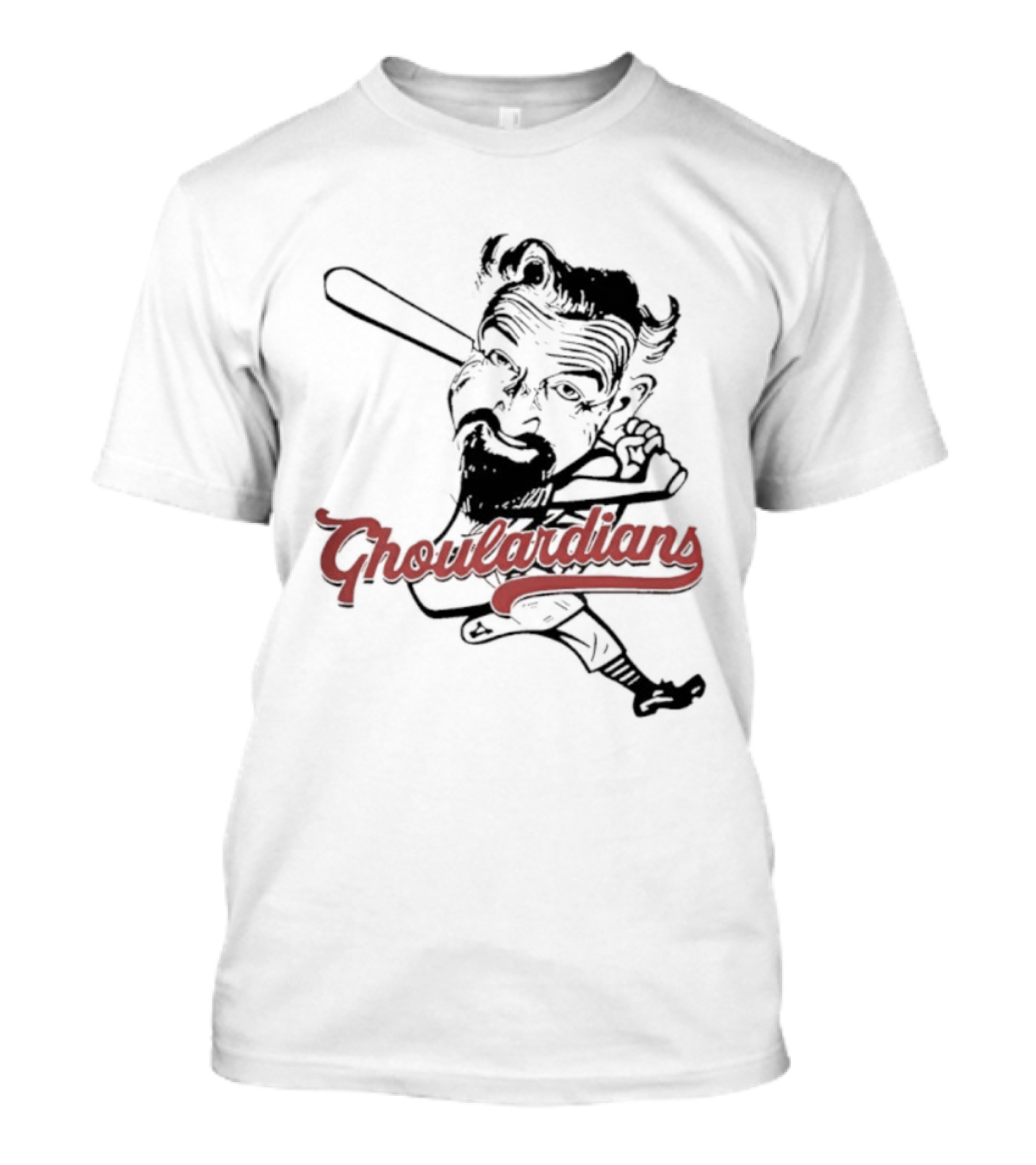 Cleveland Ghoulardians Vintage Monster Baseball Bat Illustration T-Shirt