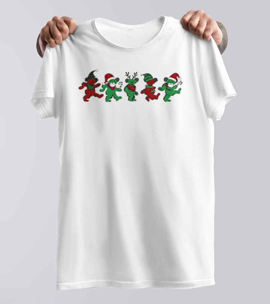 Grateful Dead Dancing Bears Christmas 2025 Holiday Cheer T-Shirt