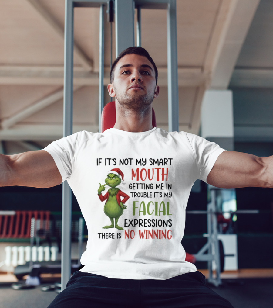 Grinch Smart Mouth Facial Expressions No Winning T-Shirt