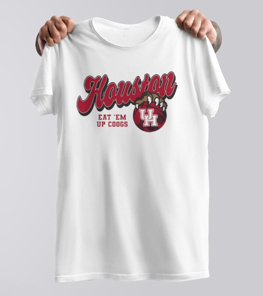 Houston Cougars Claw UH Basketball Eat 'Em Up Coogs T-Shirt
