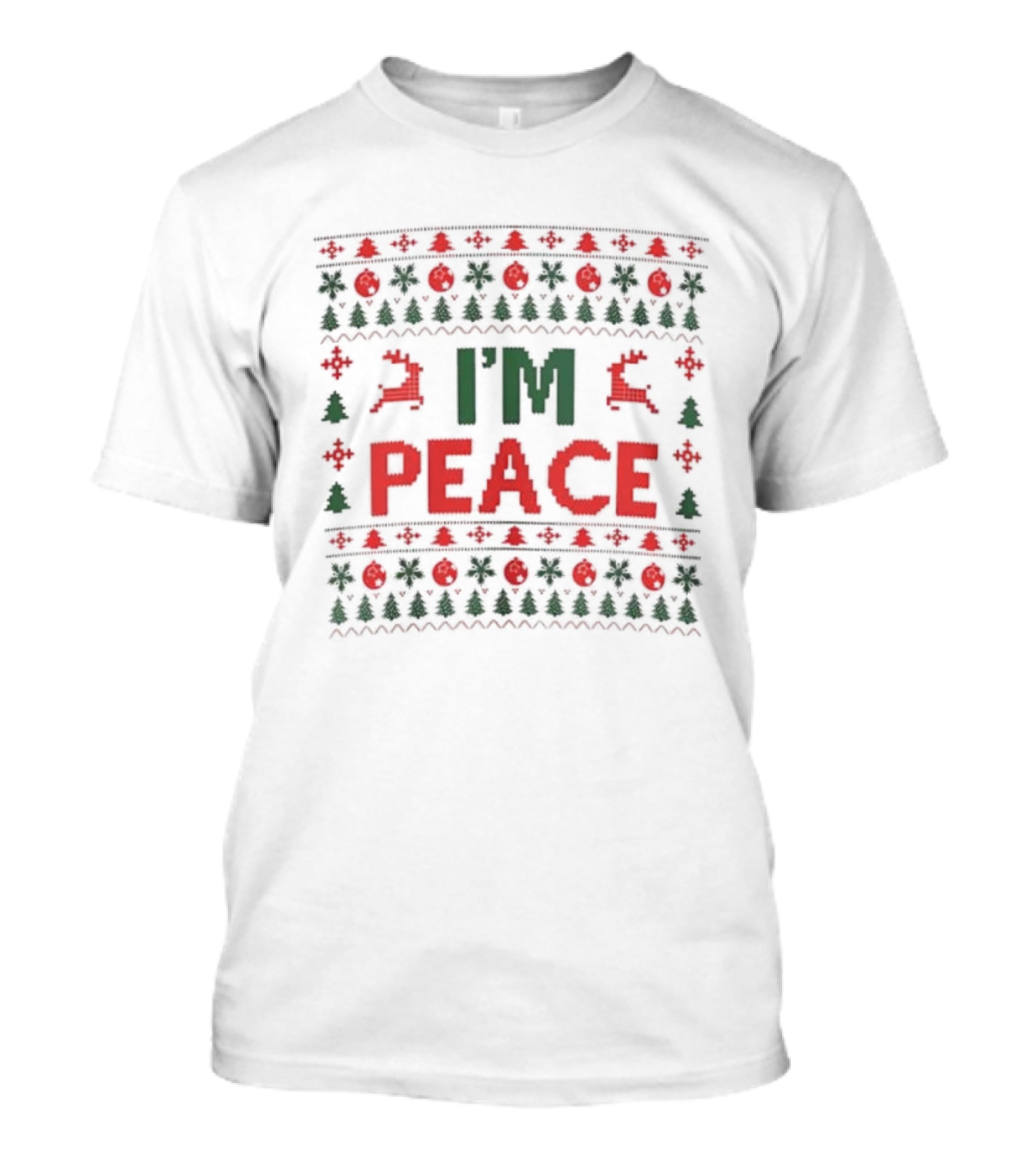I'm Peace Ugly Christmas Sweater Holiday Season Design T-Shirt